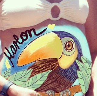 Belly painting tuc&aacute;n detalle