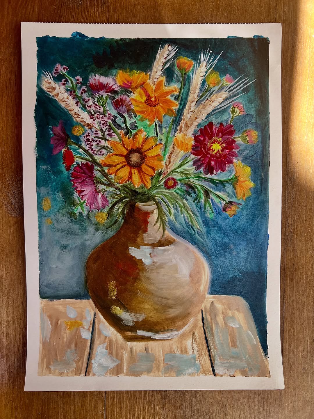 Fiori d'Autunno - olio su carta