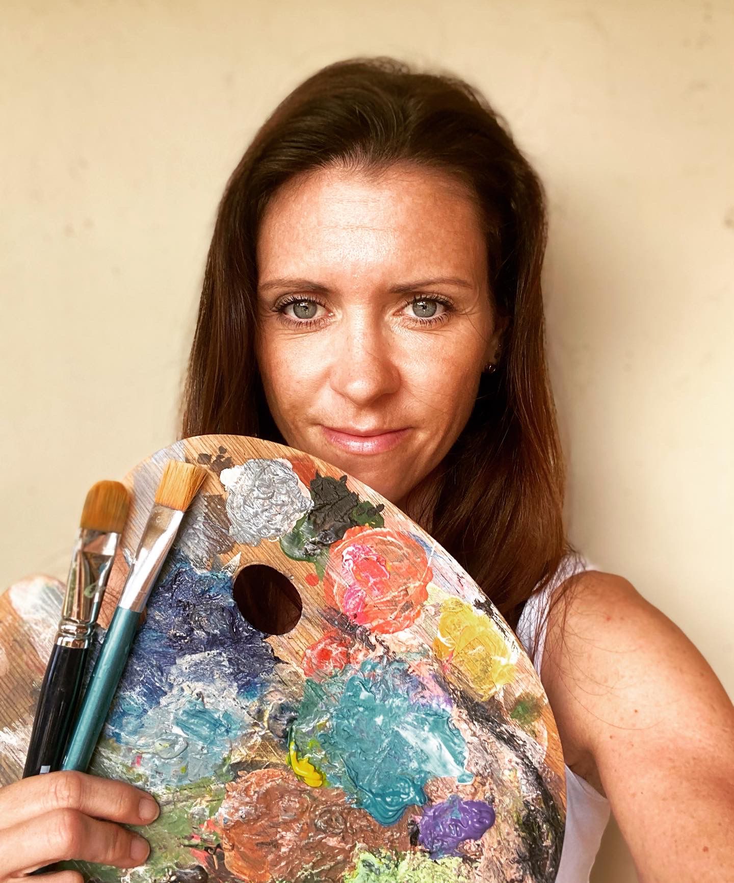 Stefanie Geicke con tavolozza